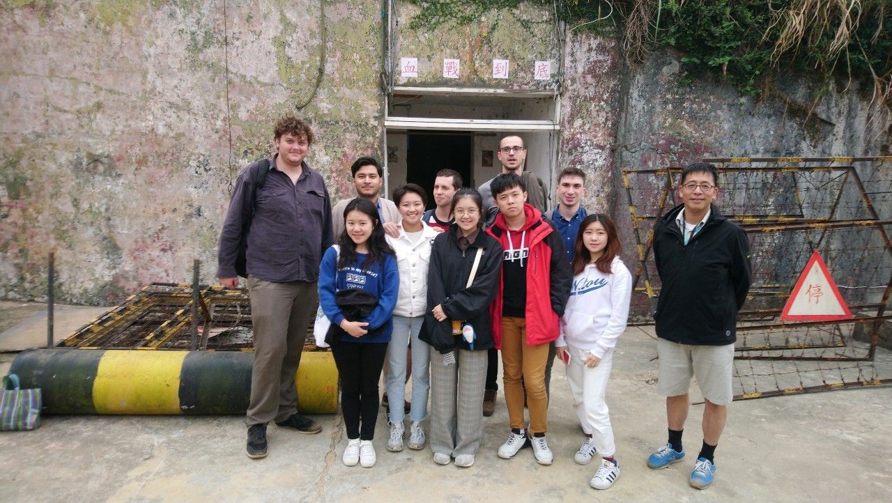 In front of the “Bloody Fight to the Death” bunker.